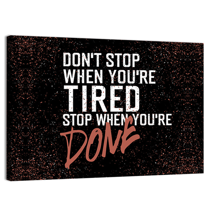 Distressed Motivational Quote Wall Art as a canvas print