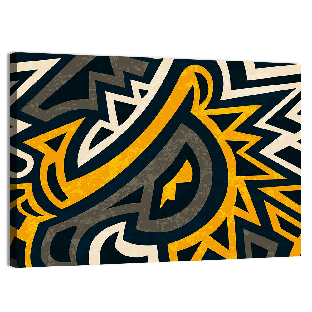 African Geometric Pattern Wall Art, canvas print, landscape