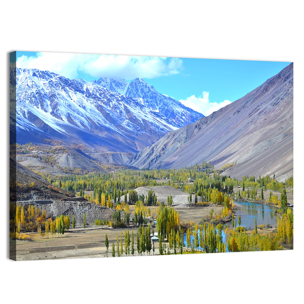 Northern Pakistan Autumn Valley Wall Art, canvas print, landscape