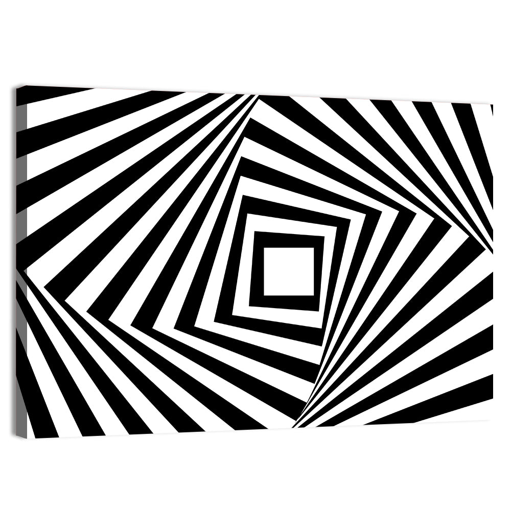 Psycho Geometric Vortex Wall Art, canvas print, landscape