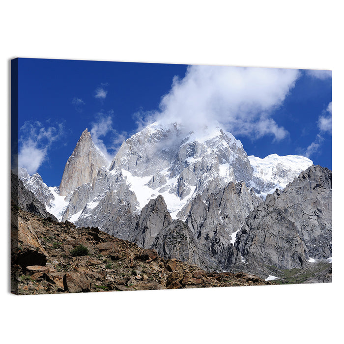 Snow-capped Hunza Peak Wall Art as a canvas print
