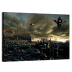 Futuristic City Skyline Wall Art