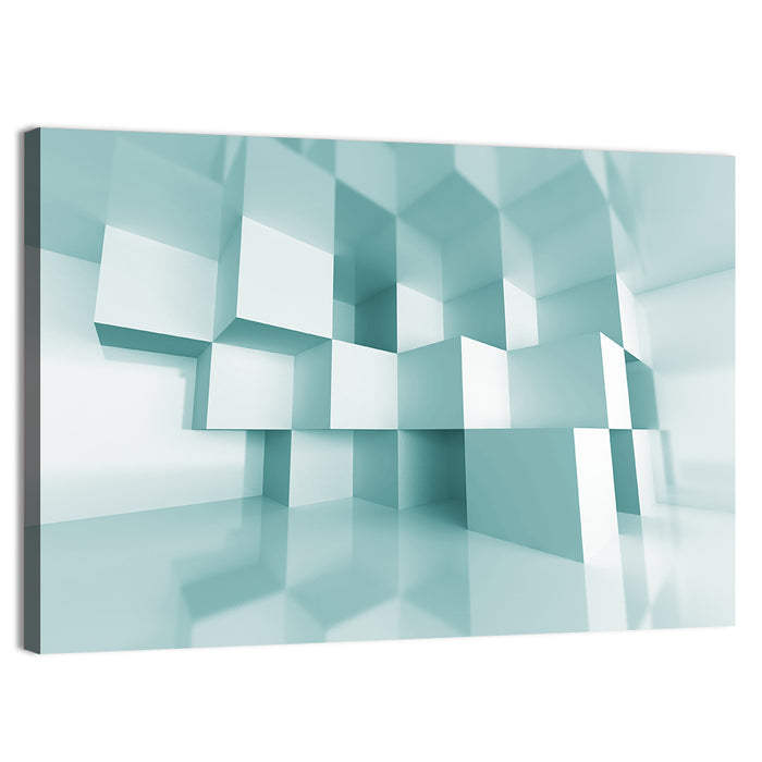 Architectural Cube Perspective Wall Art as a canvas print