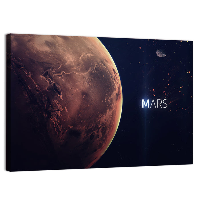 Mars Close-up Wall Art as a canvas print