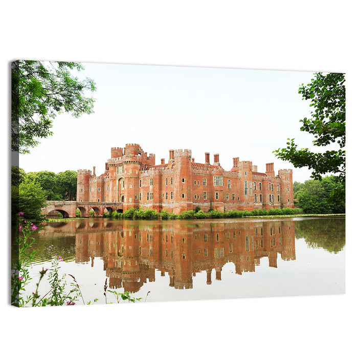 Leeds Castle Reflection Wall Art as a canvas print