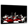 Two Kings on Black Chessboard Wall Art
