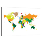 Modern Graphic World Map Wall Art