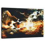 Golden Fractal Vortex Wall Art