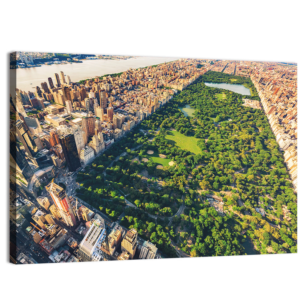 Manhattan Aerial Over Central Park Wall Art