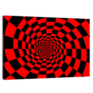 Red And Black Geometry Abstract Wall Art