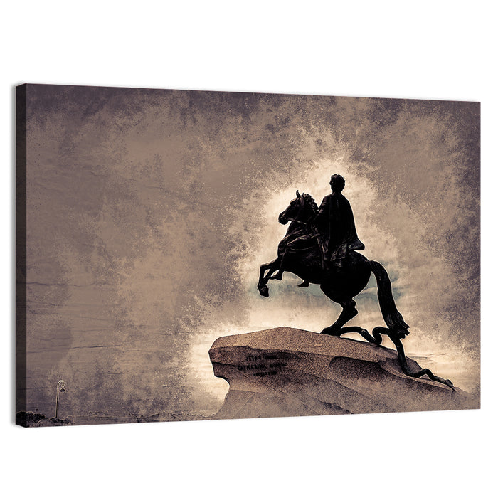 Bronze Horseman Monument, Saint Petersburg Wall Art as a canvas print