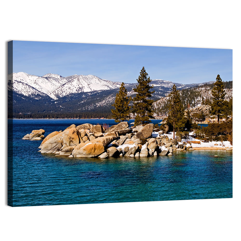 Lake Tahoe Winter Shoreline Wall Art