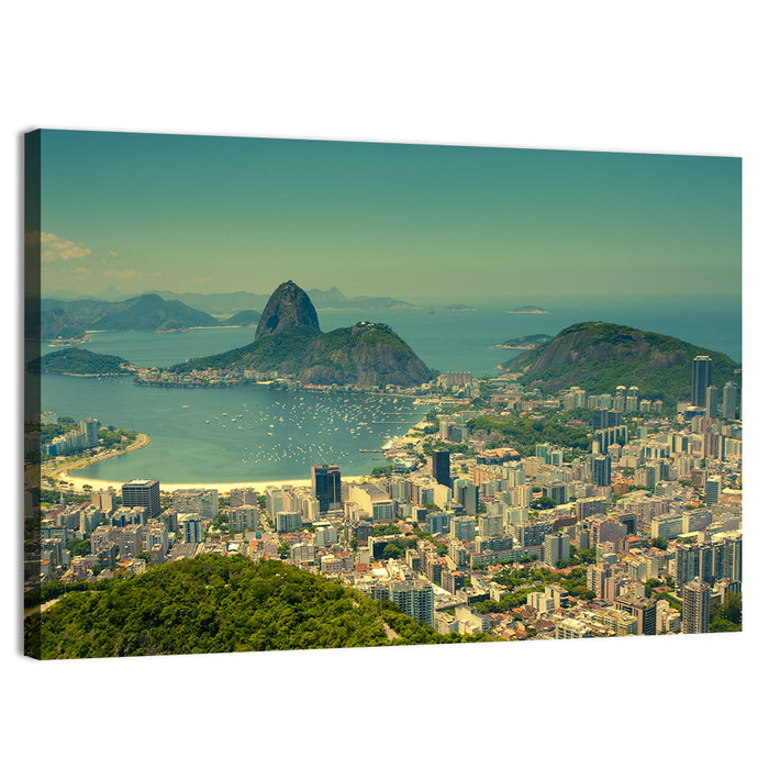 Sugarloaf Mountain Over Guanabara Bay Wall Art as a canvas print