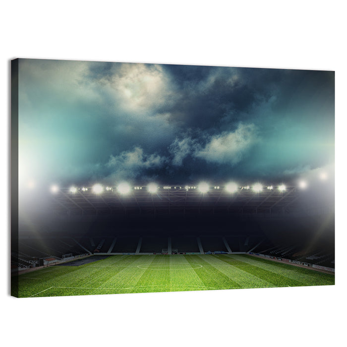 Stadium Under Floodlights Wall Art as a canvas print