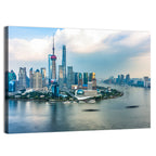 Shanghai Bund Skyline with Oriental Pearl Tower Wall Art