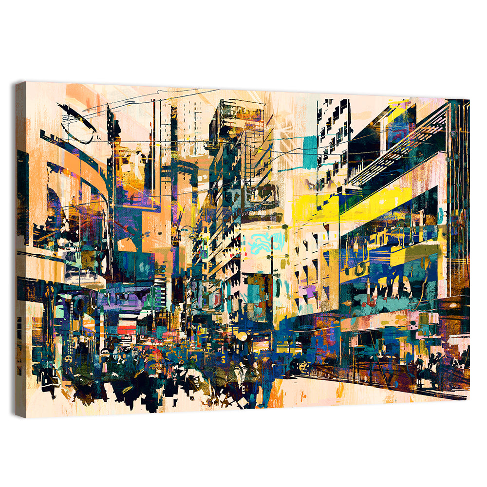 Urban Corridor Abstract Wall Art, canvas print, landscape