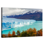 Perito Moreno Glacier with Autumn Foliage Wall Art