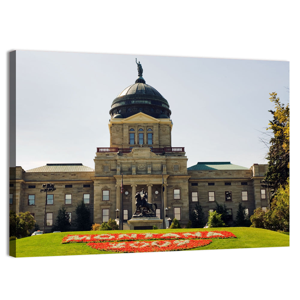 Montana State Capitol Dome Wall Art, canvas print, landscape