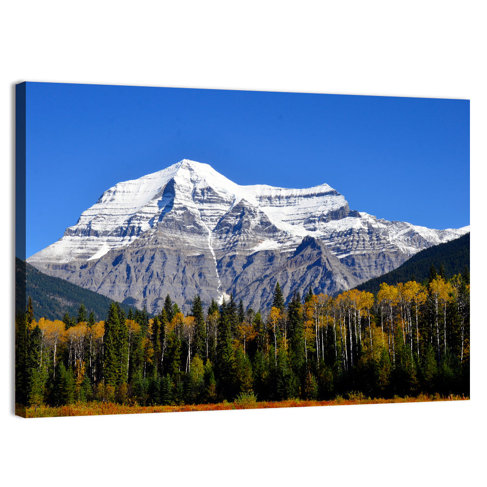 Mount Robson Autumn Landscape Wall Art, canvas print, landscape