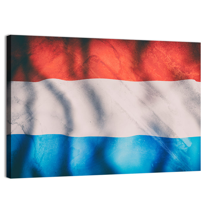 Luxembourg Flag Wall Art as a canvas print