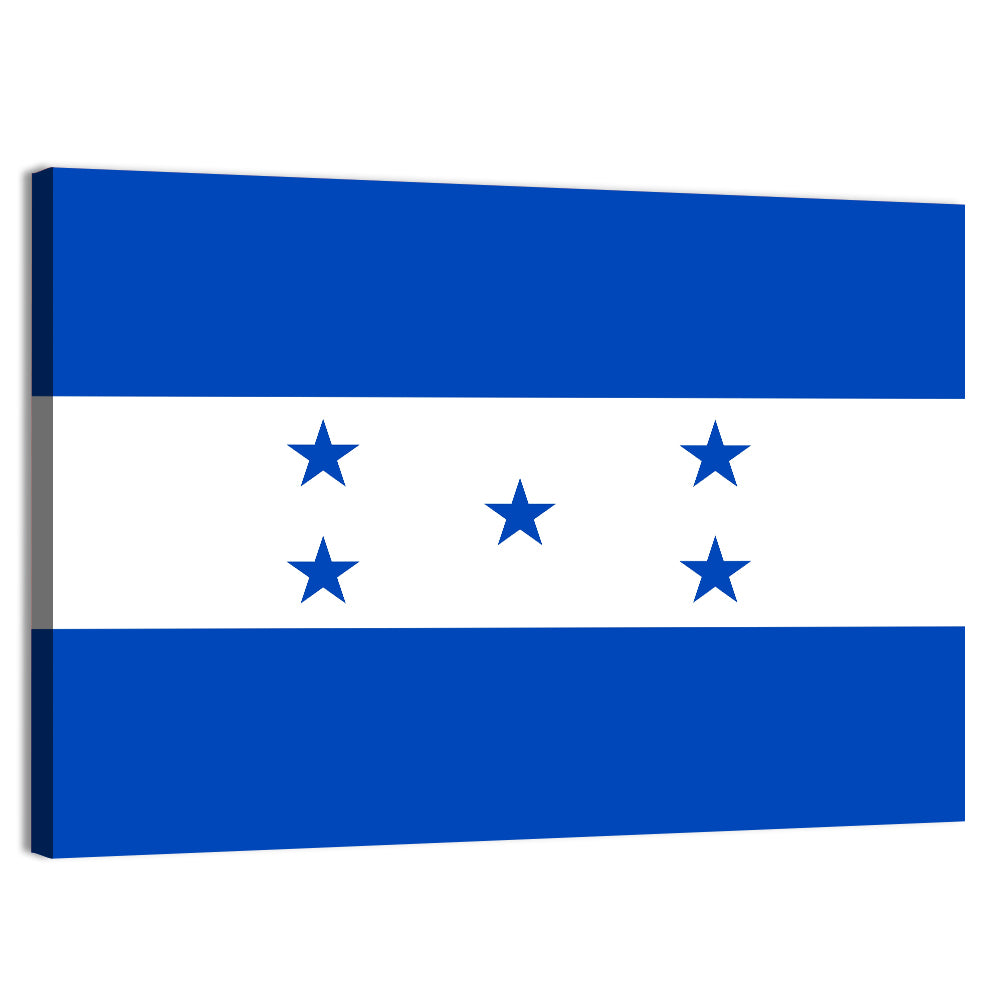 Honduras Flag Wall Art, canvas print, landscape