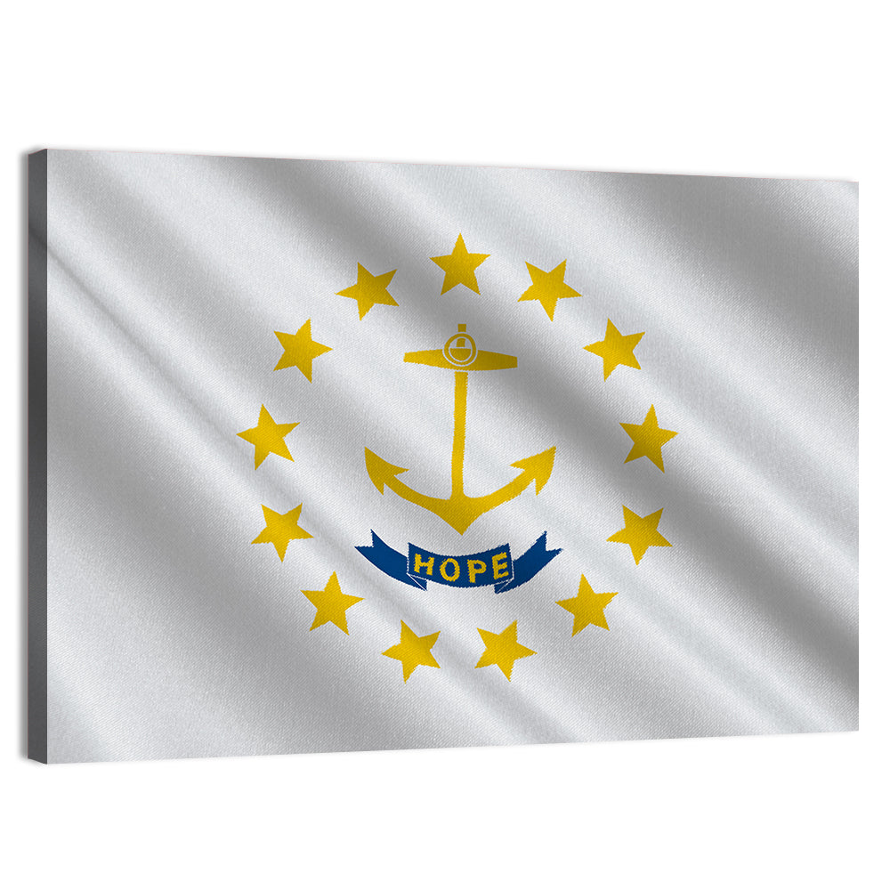 Rhode Island State Flag Wall Art, canvas print, landscape