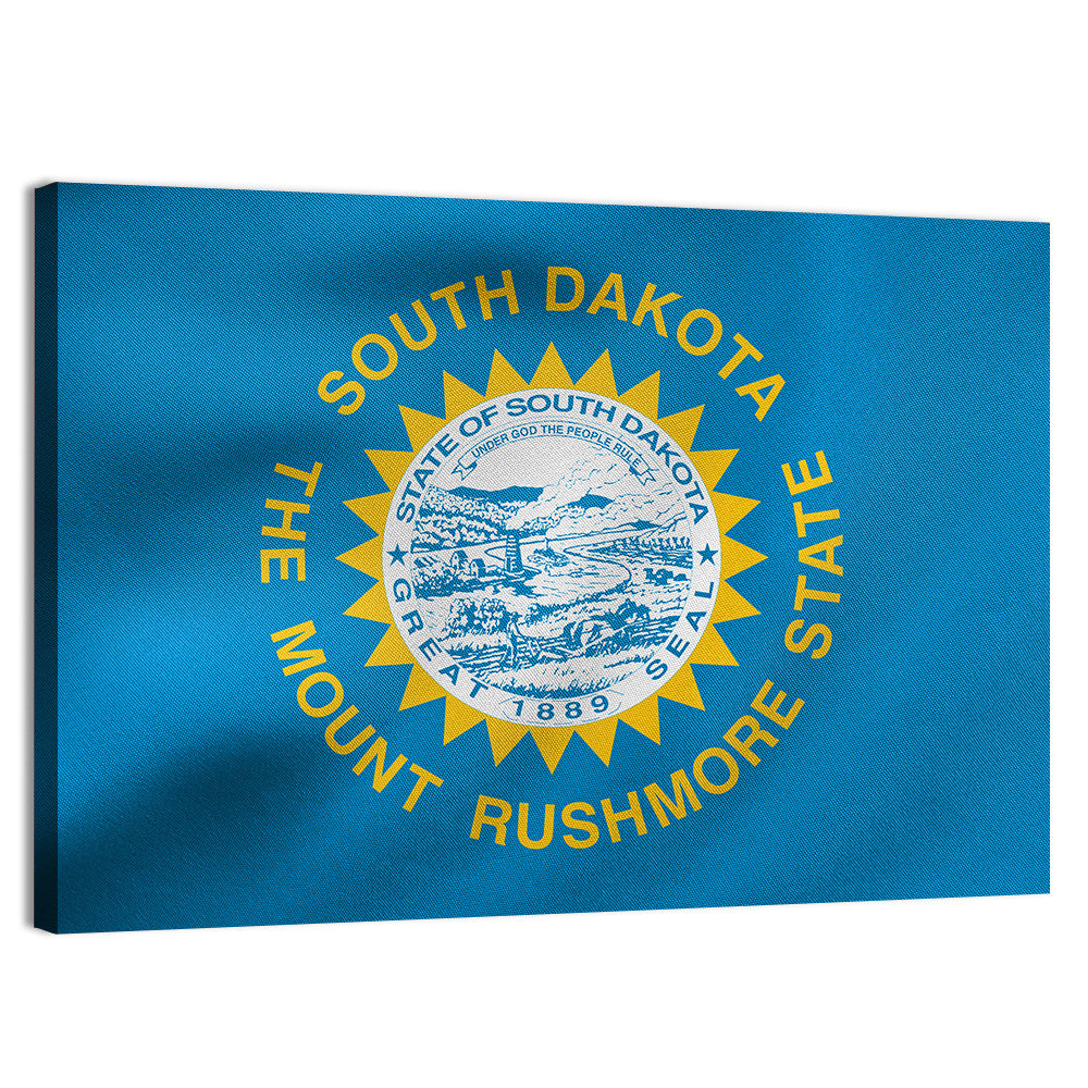 South Dakota State Flag Wall Art, canvas print, landscape