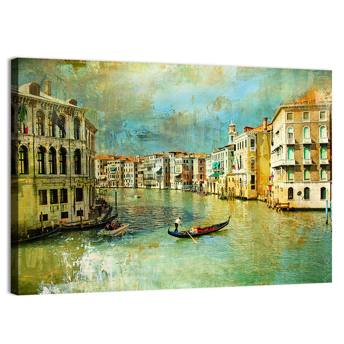 Venice Gondola on the Grand Canal Wall Art as a canvas print