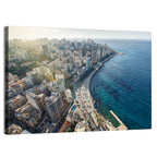 Beirut Corniche Aerial View Wall Art