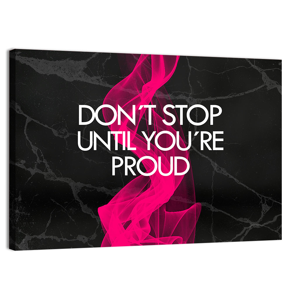 Fitness Quote on Black Marble Wall Art, canvas print, landscape