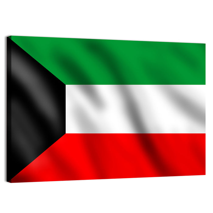 Flag of Kuwait Wall Art as a canvas print