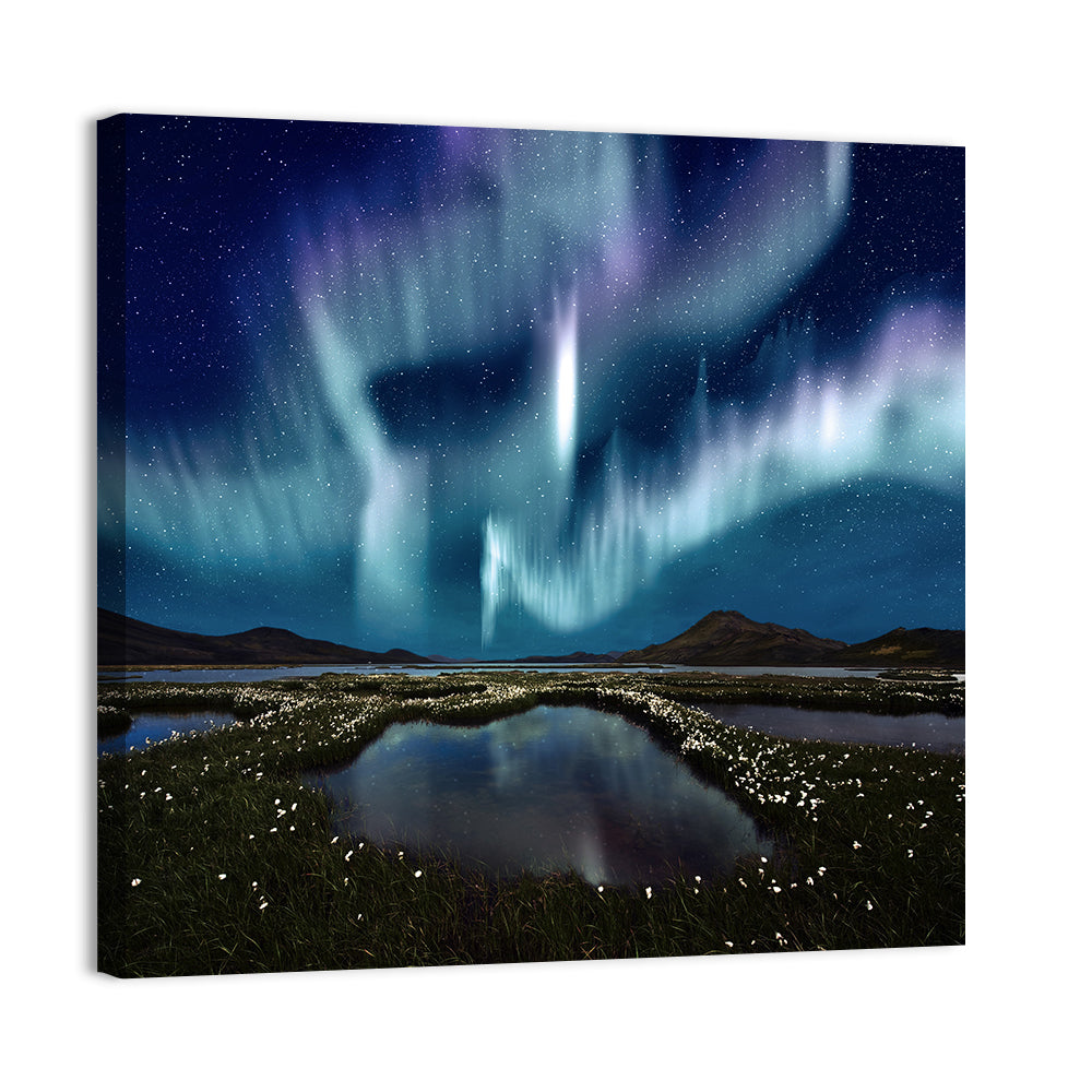 Icelandic Aurora Reflection Wall Art