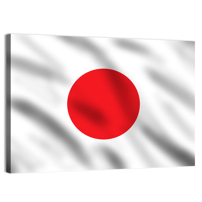Japanese Flag Circle Study Wall Art as a canvas print