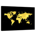 Metallic Gold World Map Wall Art