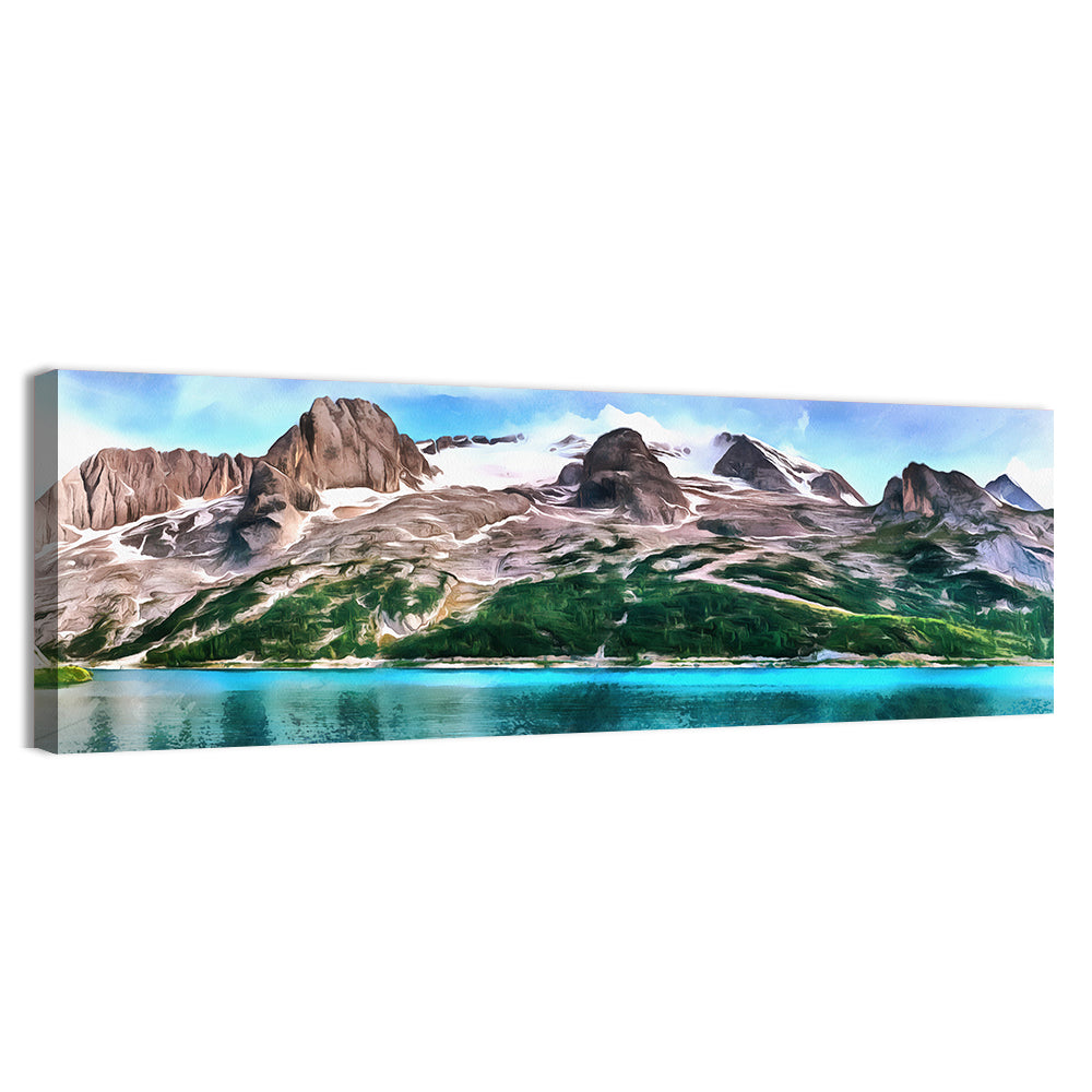 Snow-capped Mountain Lake Wall Art