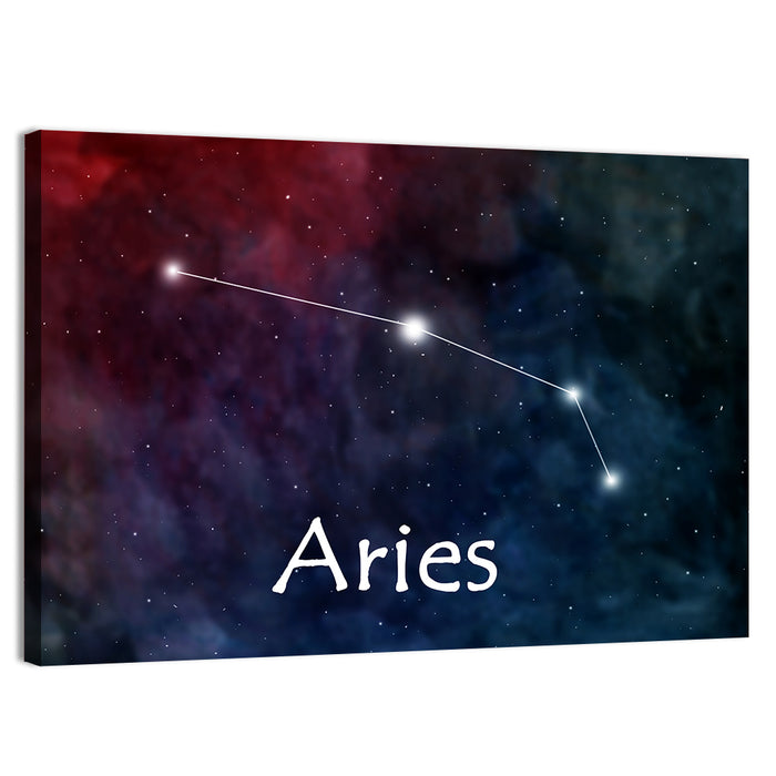 Aries Constellation Nebula Wall Art as a canvas print