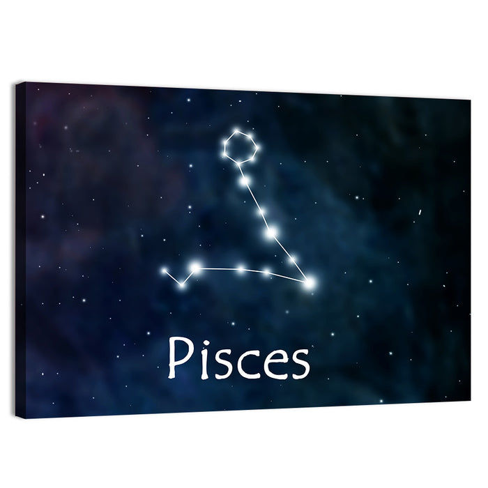 Pisces Constellation Wall Art as a canvas print