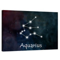 Aquarius Constellation Star Map Wall Art