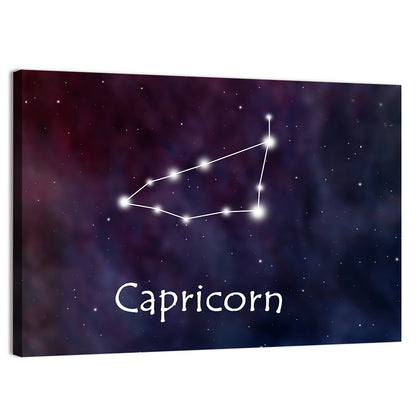 Capricorn Horoscope Constellation Wall Art