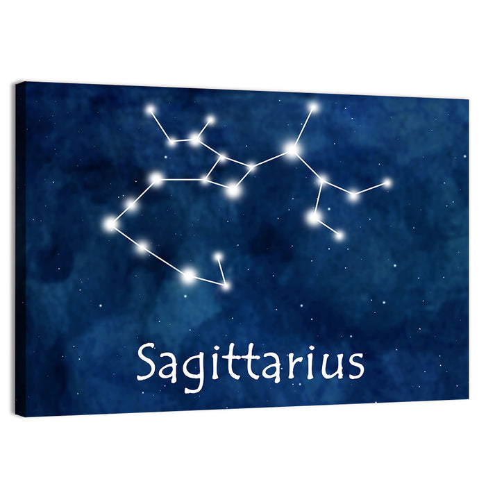 Sagittarius Constellation Wall Art as a canvas print