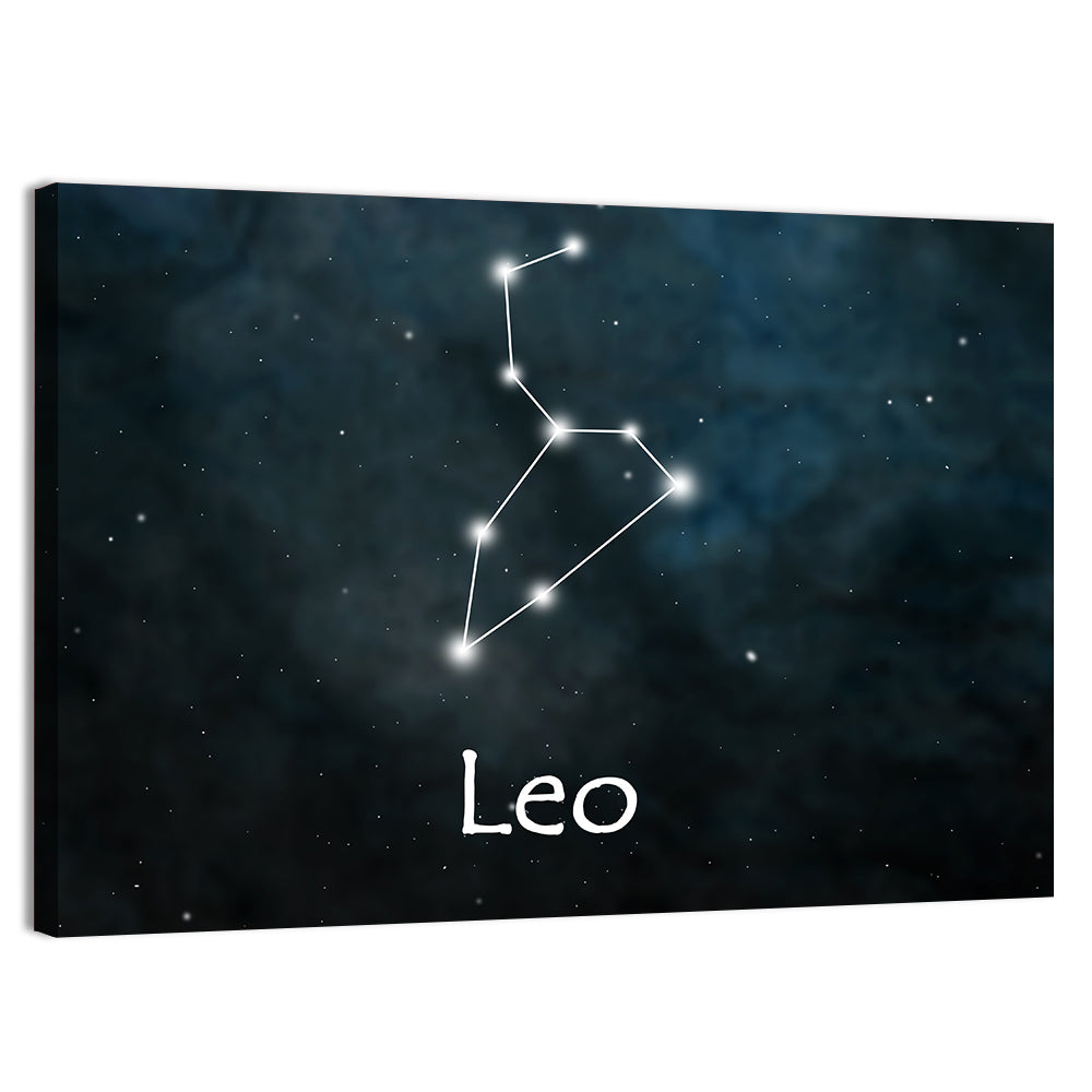 Leo Zodiac Constellation Wall Art, canvas print, landscape