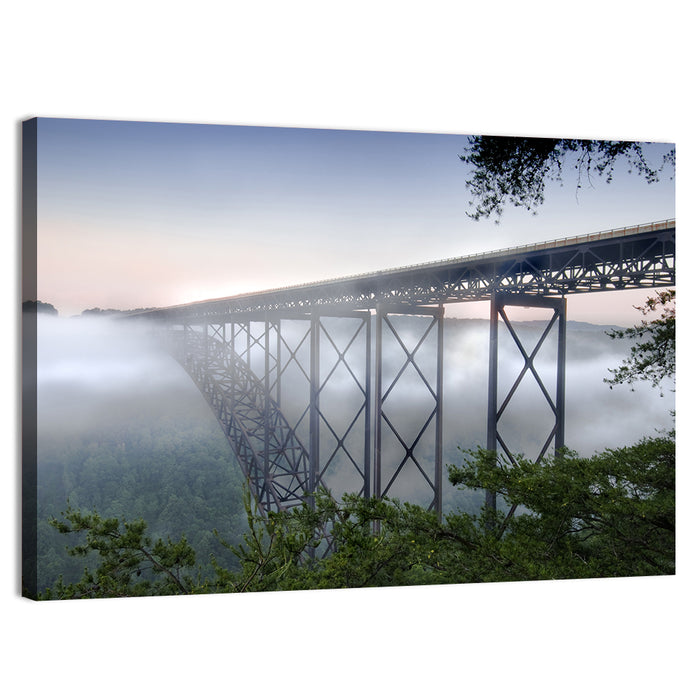 New River Gorge Bridge at Dusk Wall Art as a canvas print