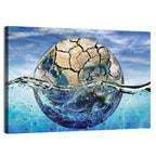 Half-submerged Planet Concept Wall Art
