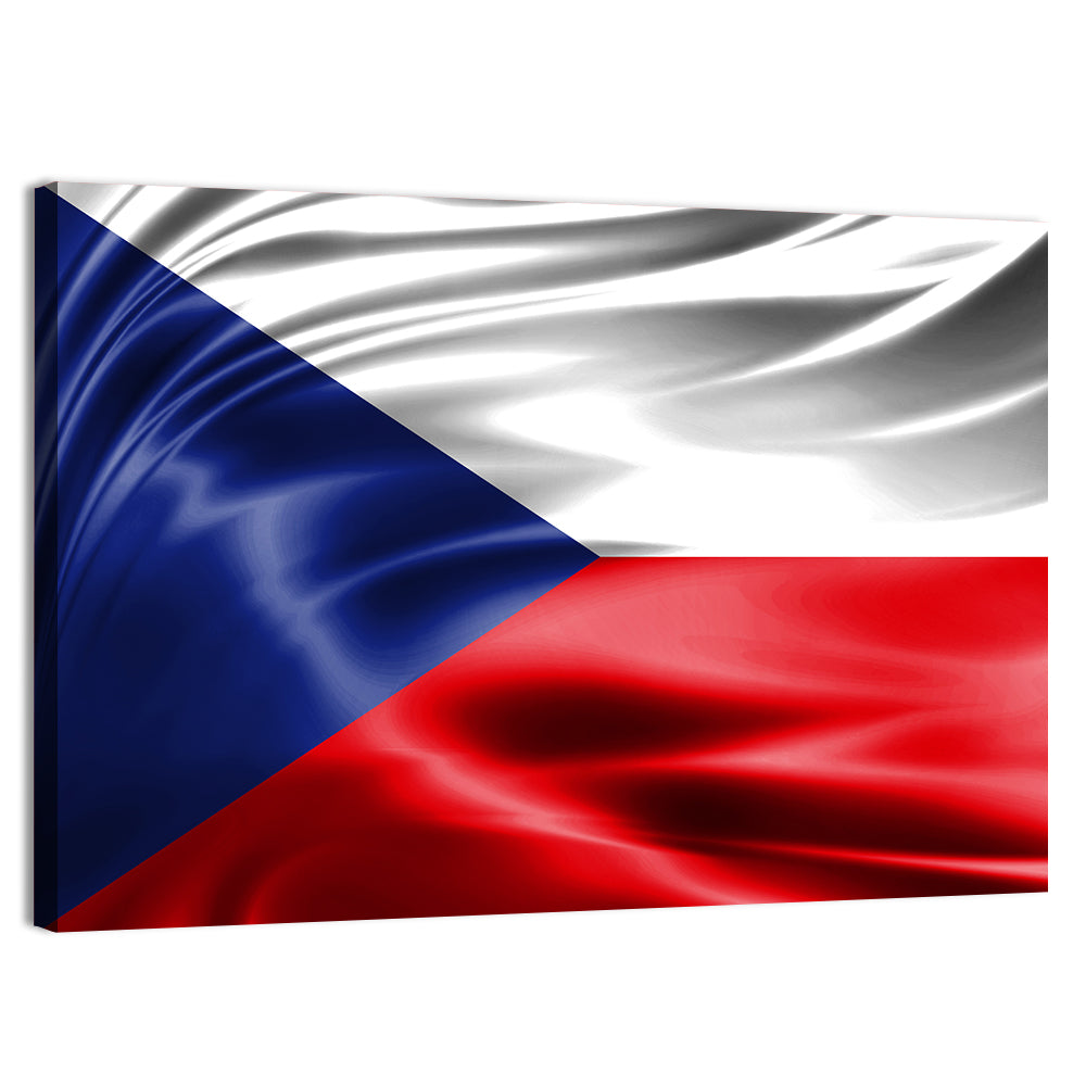 Czech Republic Flag Wall Art, canvas print, landscape