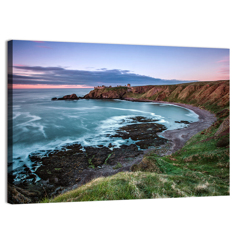 Dunnottar Castle on Stonehaven Cliffs Wall Art, canvas print, landscape