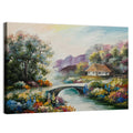Thatched Cottage with Stone Bridge Wall Art