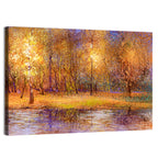 Autumn Lake Reflection Wall Art
