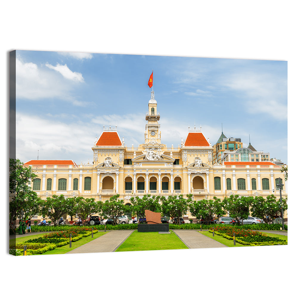 Ho Chi Minh City People's Committee Building Wall Art, canvas print, landscape