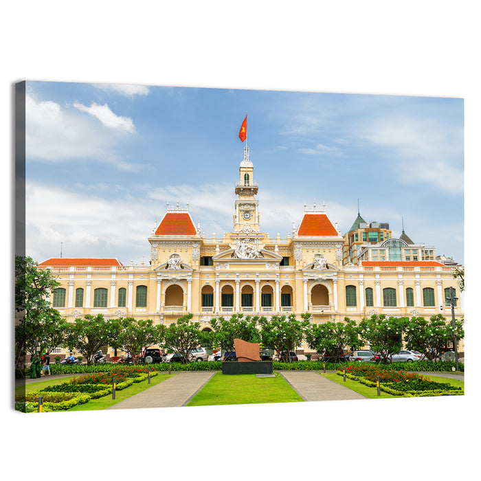 Ho Chi Minh City People's Committee Building Wall Art as a canvas print