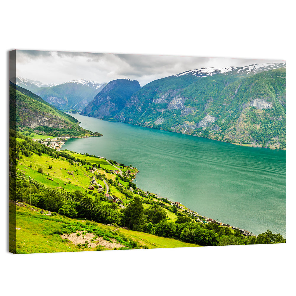 Aurlandsfjord Valley Panorama Wall Art